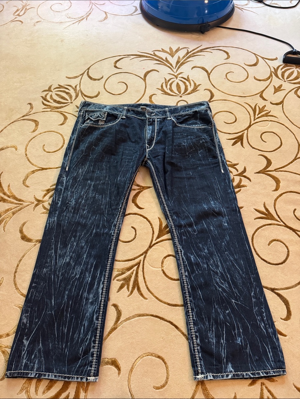 True Religion Dark Blue Distressed Men’s Jeans